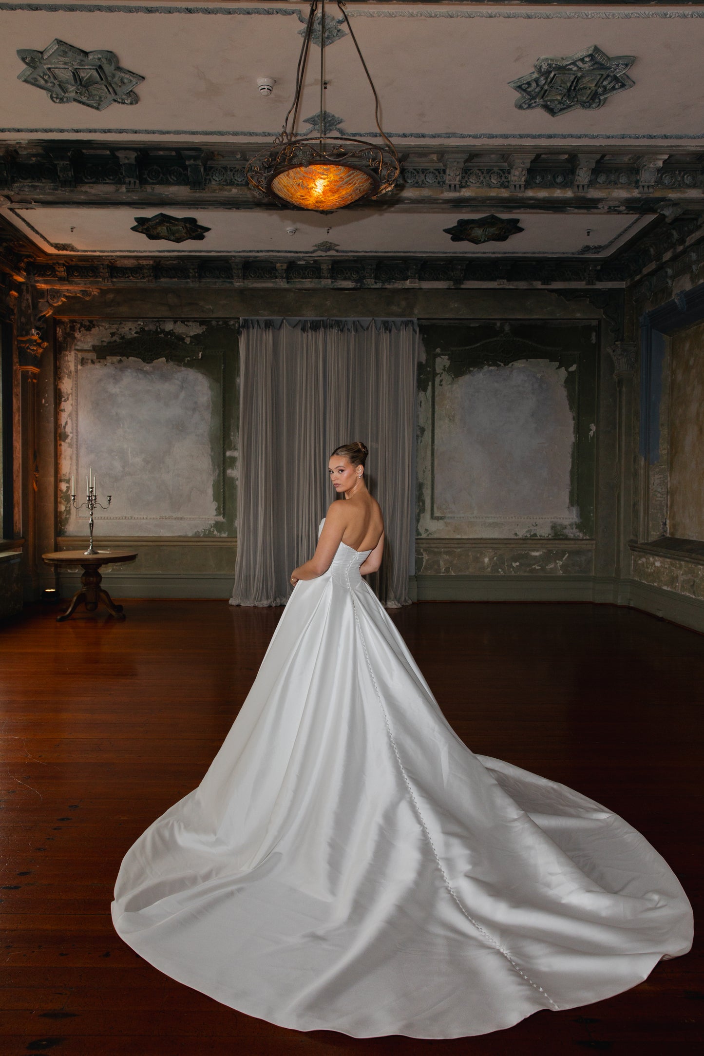 GINA gown - A-LINE Mikado bridal gown by Willow collection Miss Chloe 