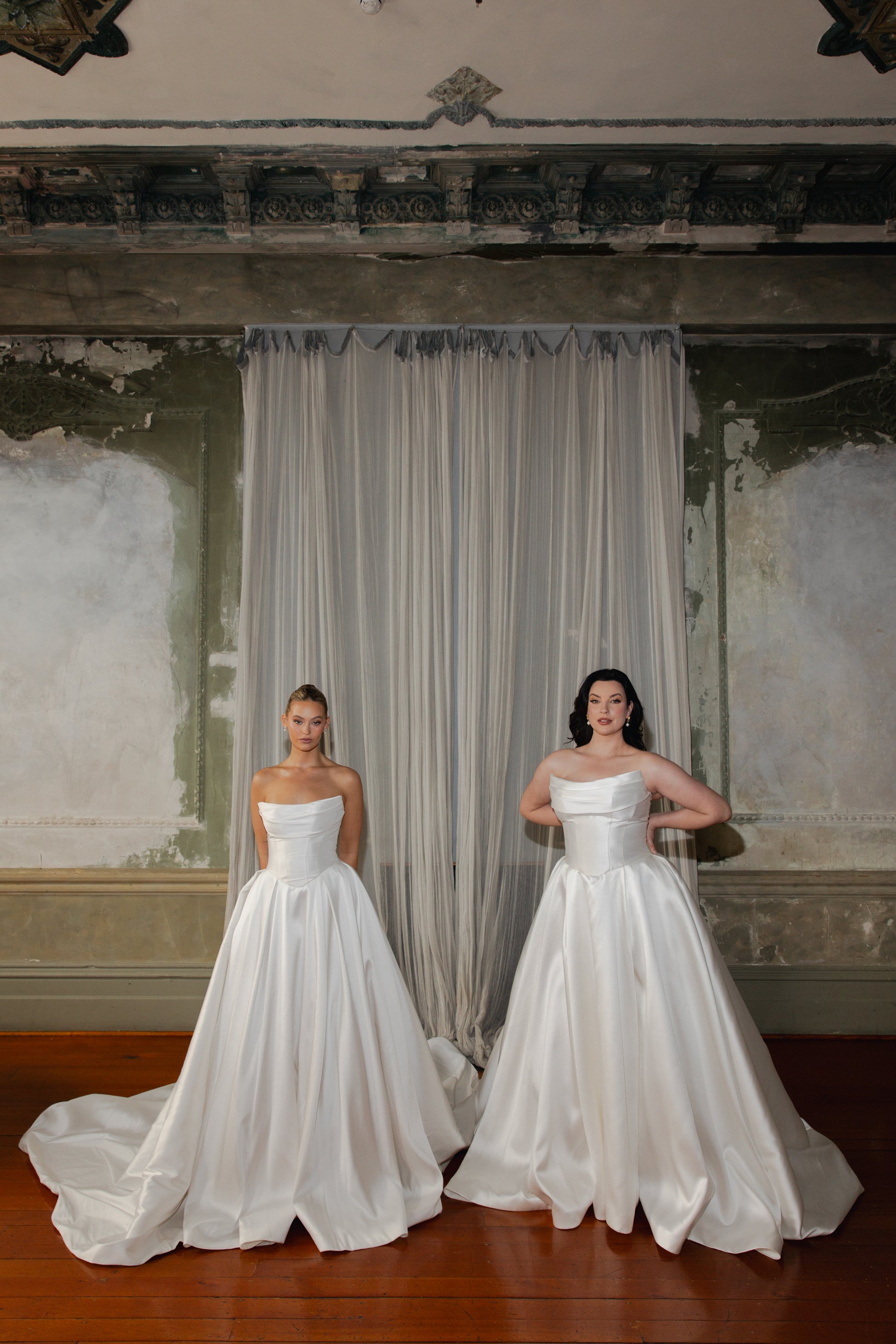GINA gown - A-LINE Mikado bridal gown by Willow collection Miss Chloe 