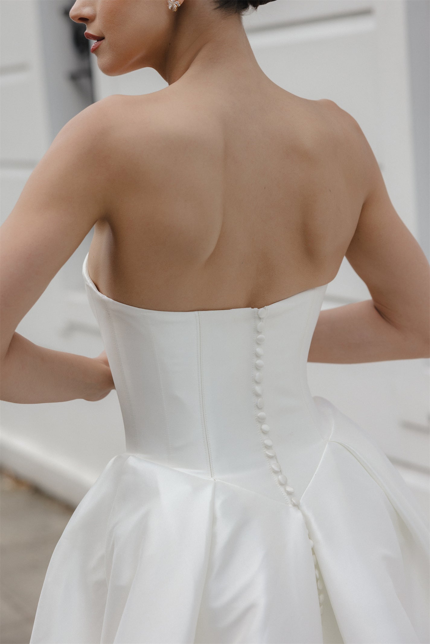 ANTIGONI Bridal gown - by Windsor collection Jessica Couture. A-line Strapless Mikado gown. 