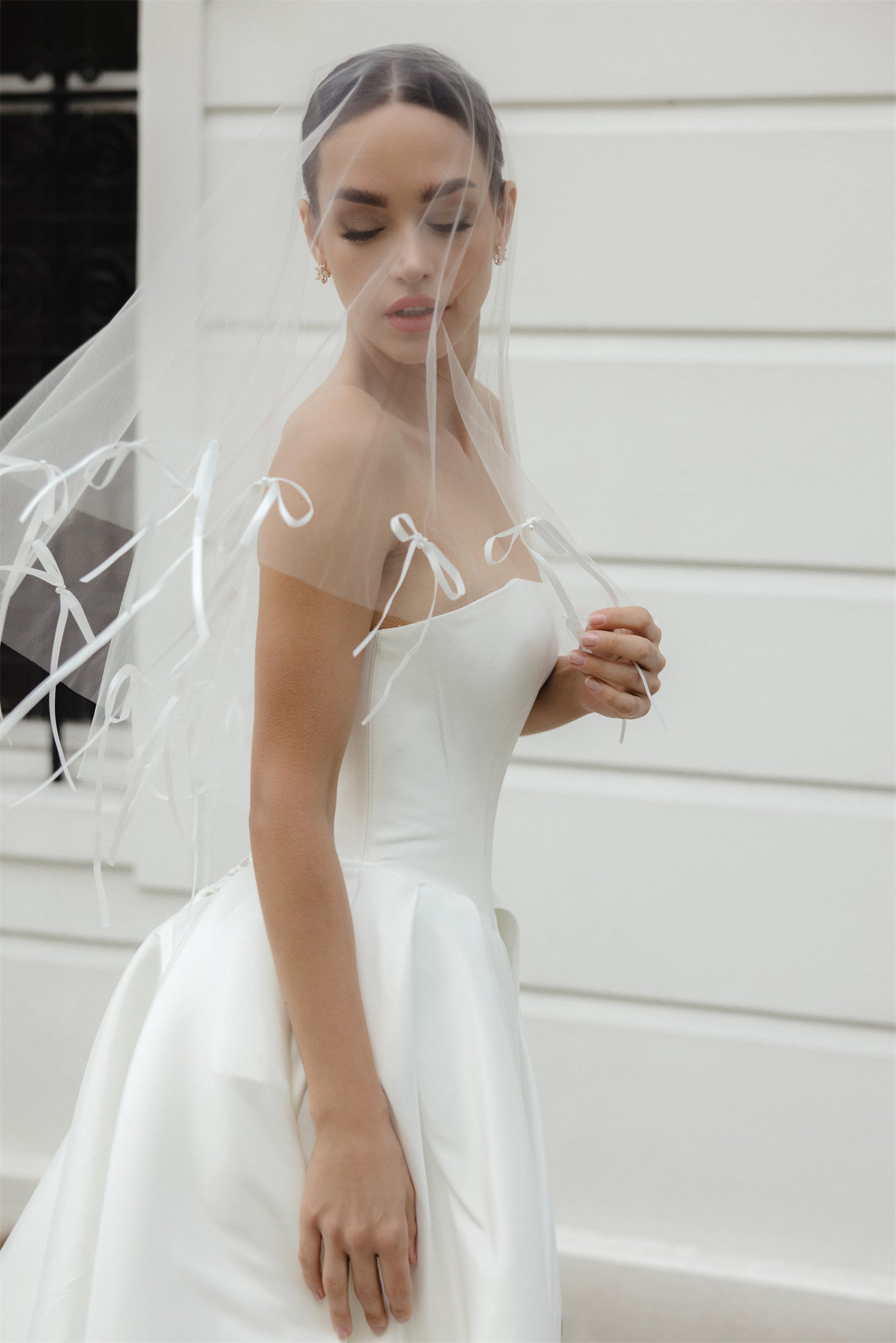 ANTIGONI Bridal gown - by Windsor collection Jessica Couture. A-line Strapless Mikado gown. 