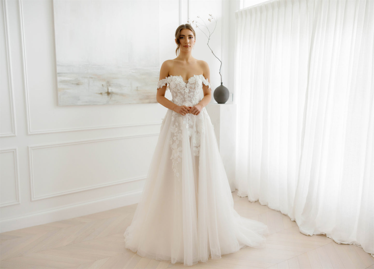 ARIA gown - floral A-LINE bridal gown by Willow collection Miss Chloe 