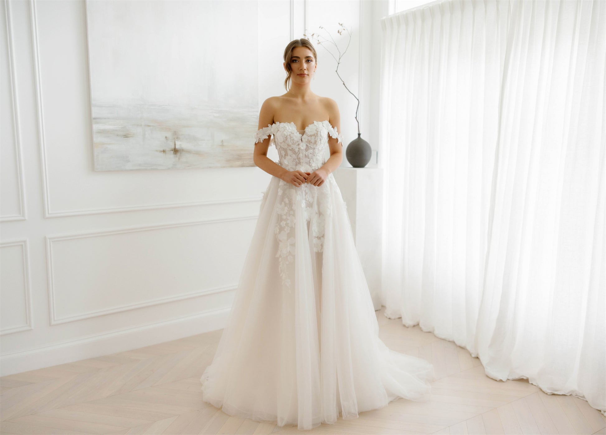 ARIA gown - floral A-LINE bridal gown by Willow collection Miss Chloe 