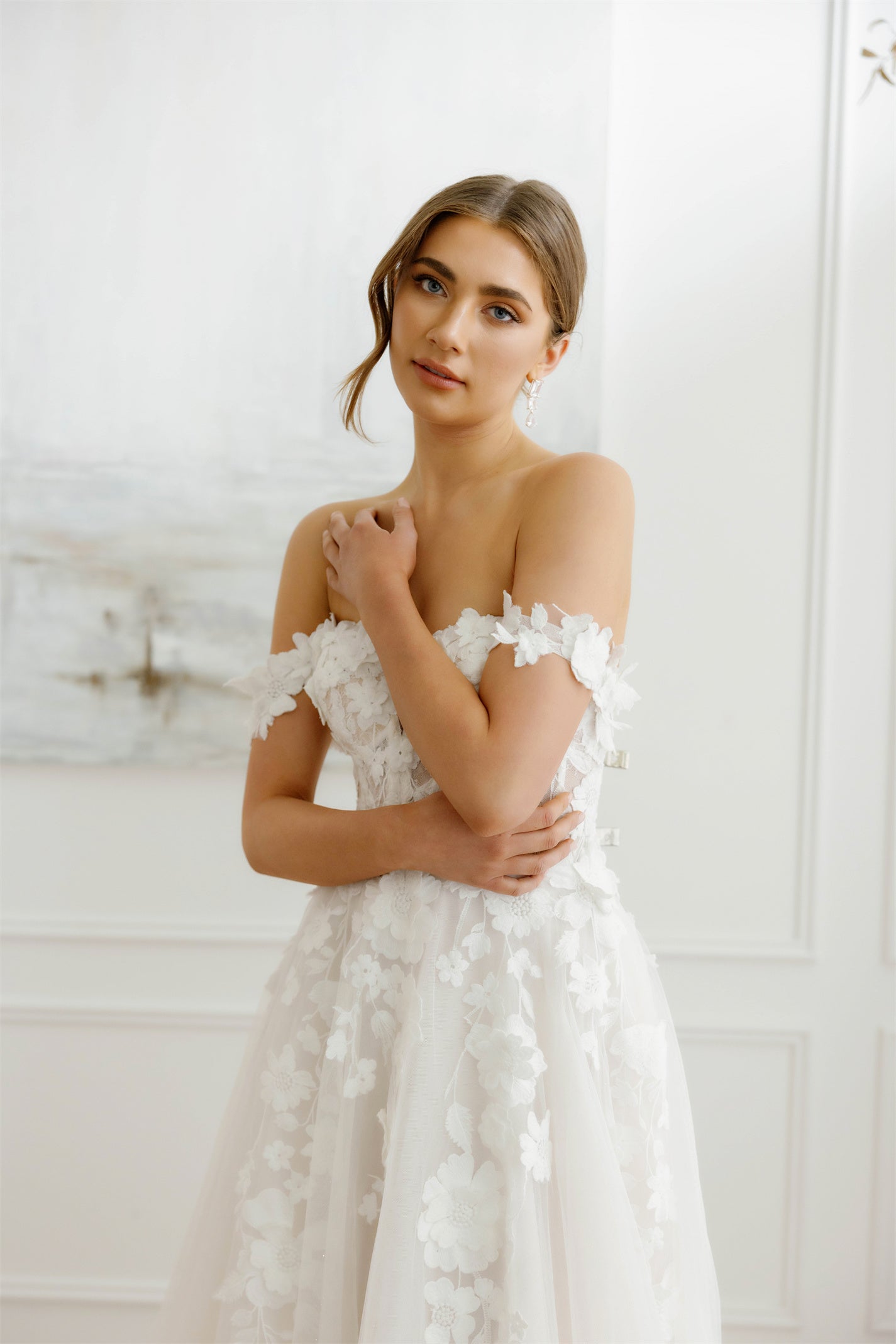 ARIA gown - floral A-LINE bridal gown by Willow collection Miss Chloe 