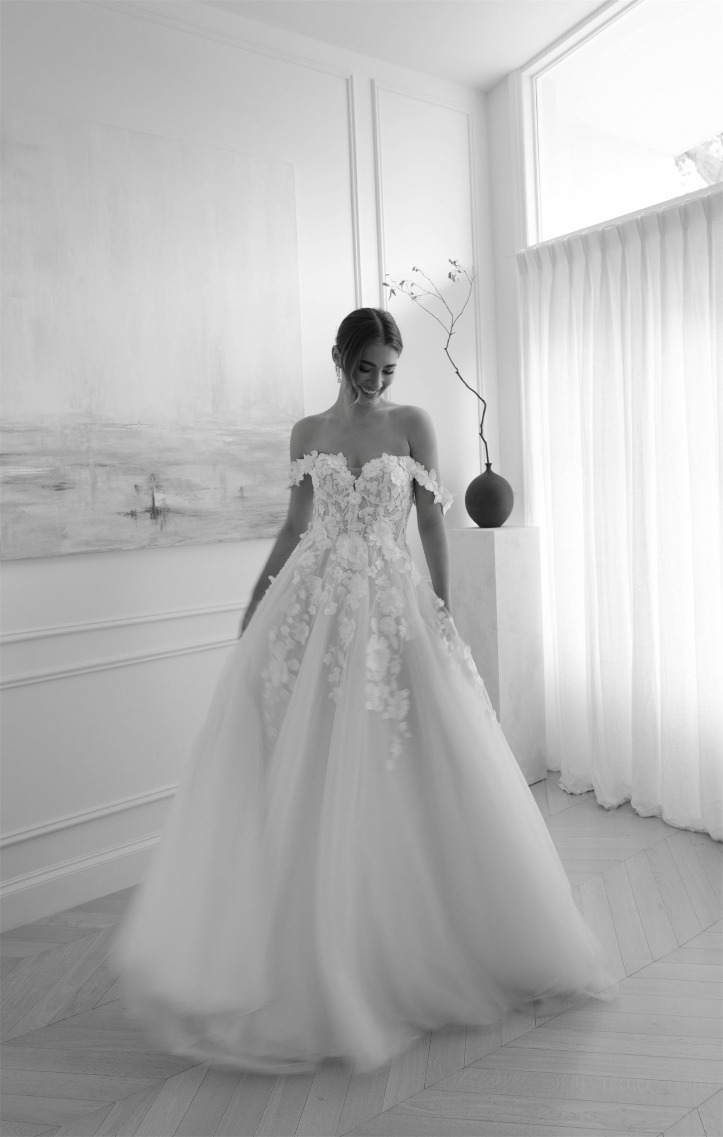 ARIA gown - floral A-LINE bridal gown by Willow collection Miss Chloe 