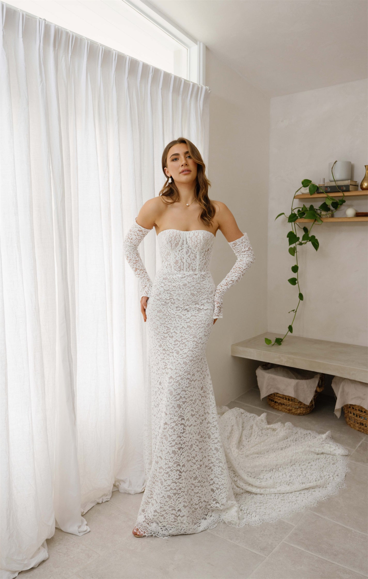 EDNA gown - Fitted LACE bridal gown by Willow collection Miss Chloe 