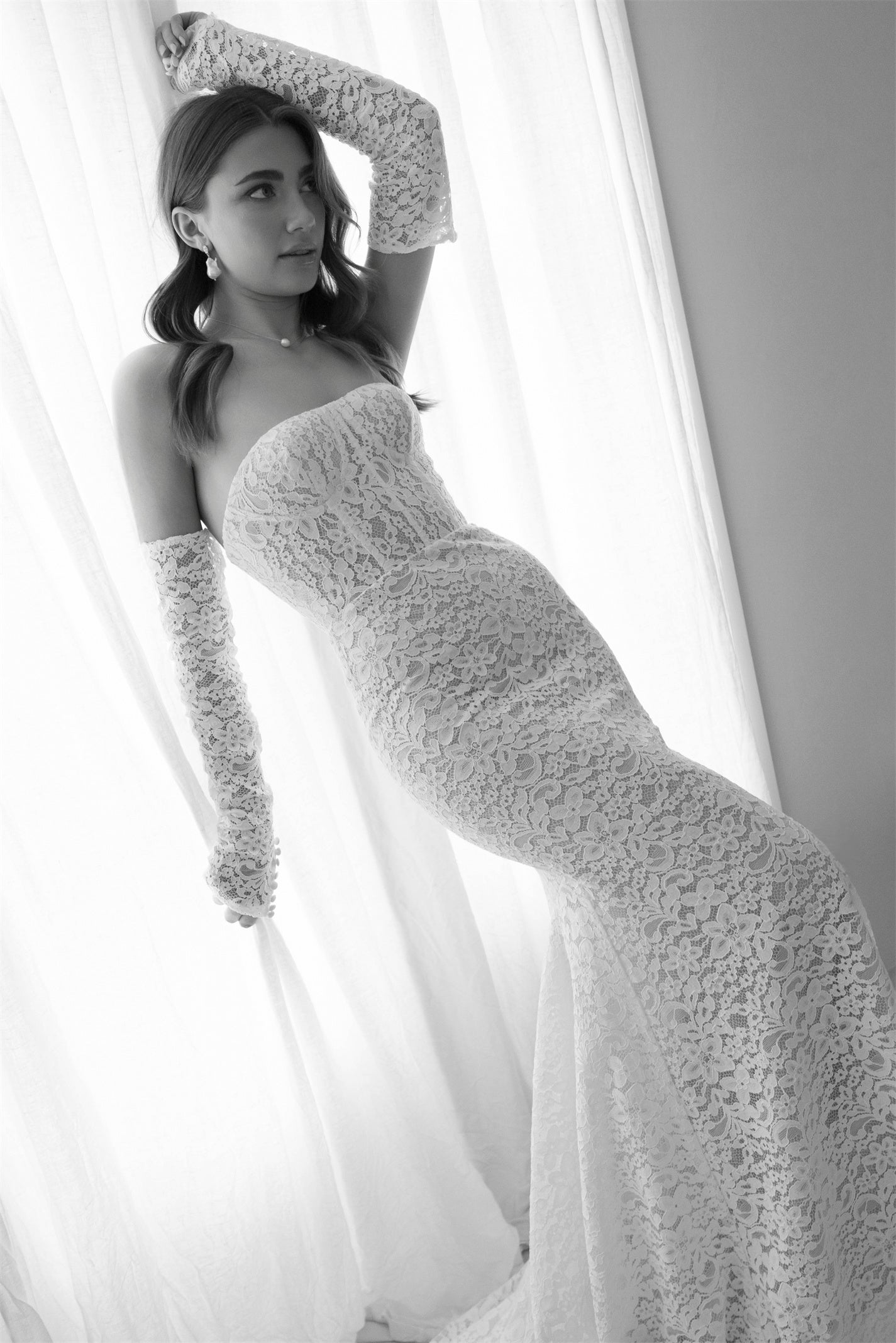 EDNA gown - Fitted LACE bridal gown by Willow collection Miss Chloe 