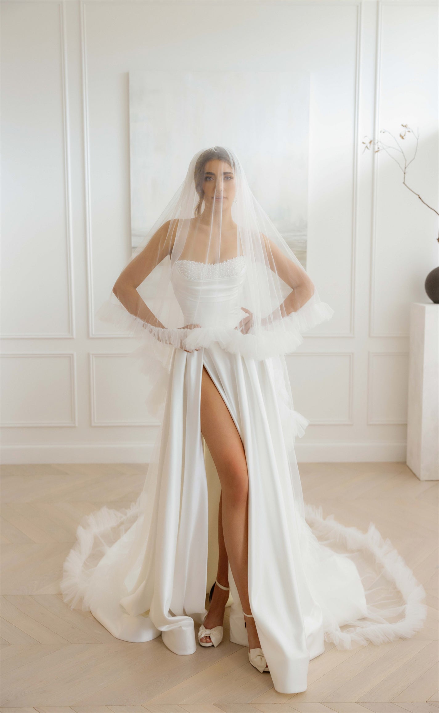 EMILY gown - A-LINE satin bridal gown by Willow collection Miss Chloe 