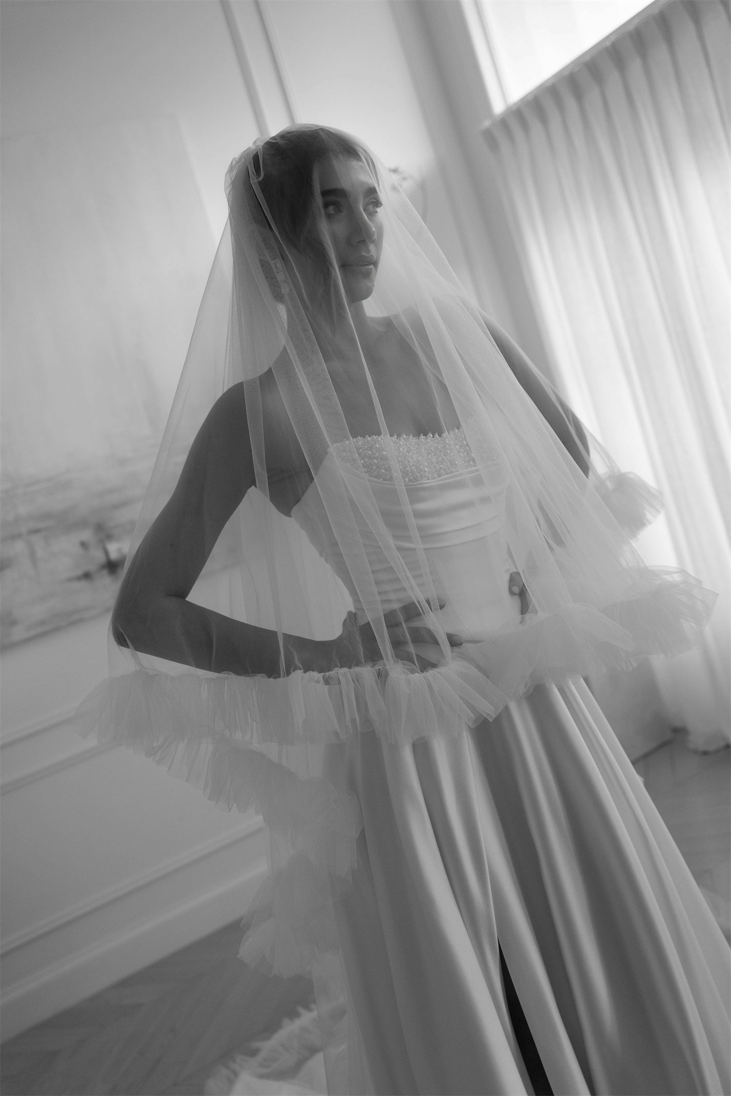 EMILY gown - A-LINE satin bridal gown by Willow collection Miss Chloe 
