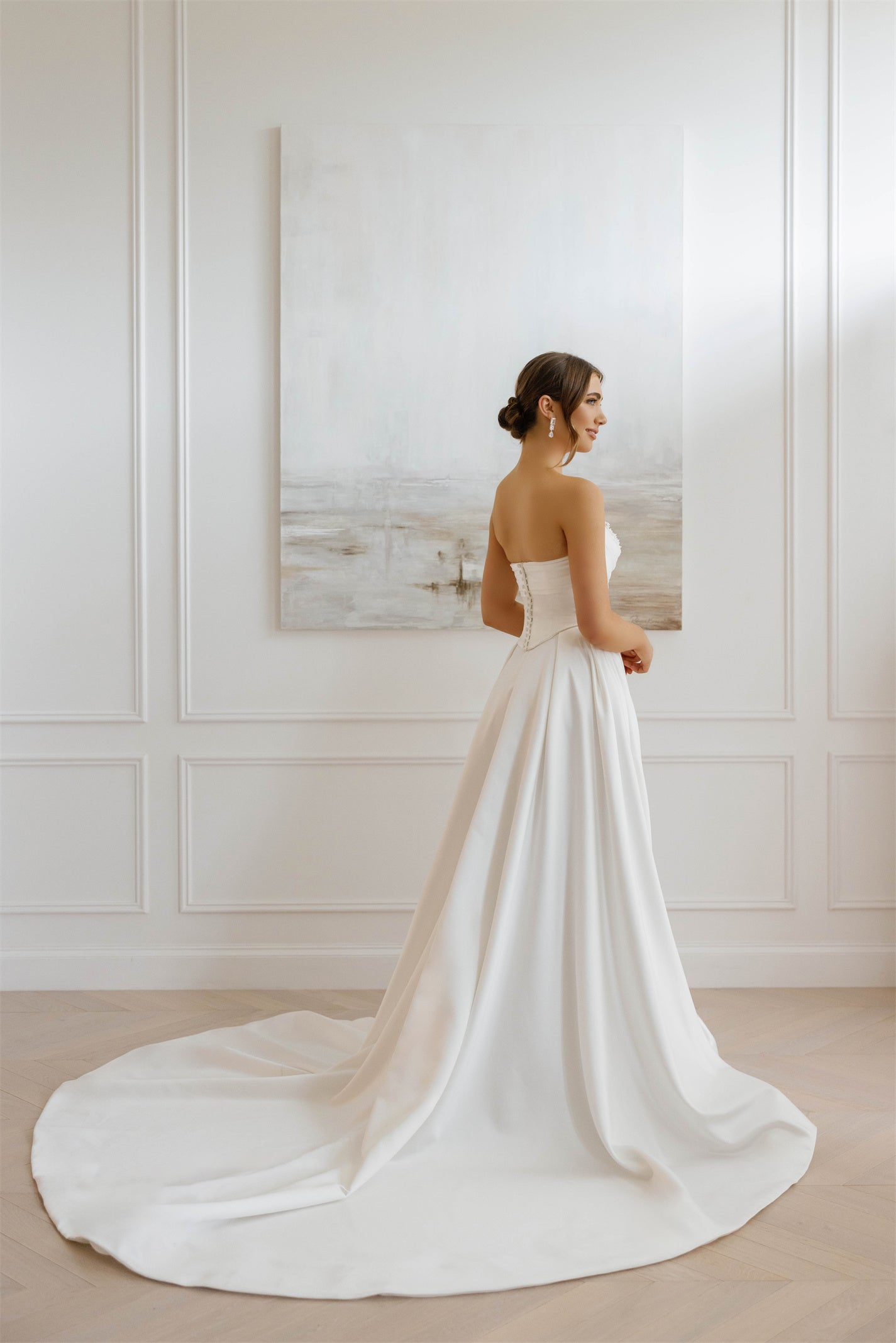EMILY gown - A-LINE satin bridal gown by Willow collection Miss Chloe 