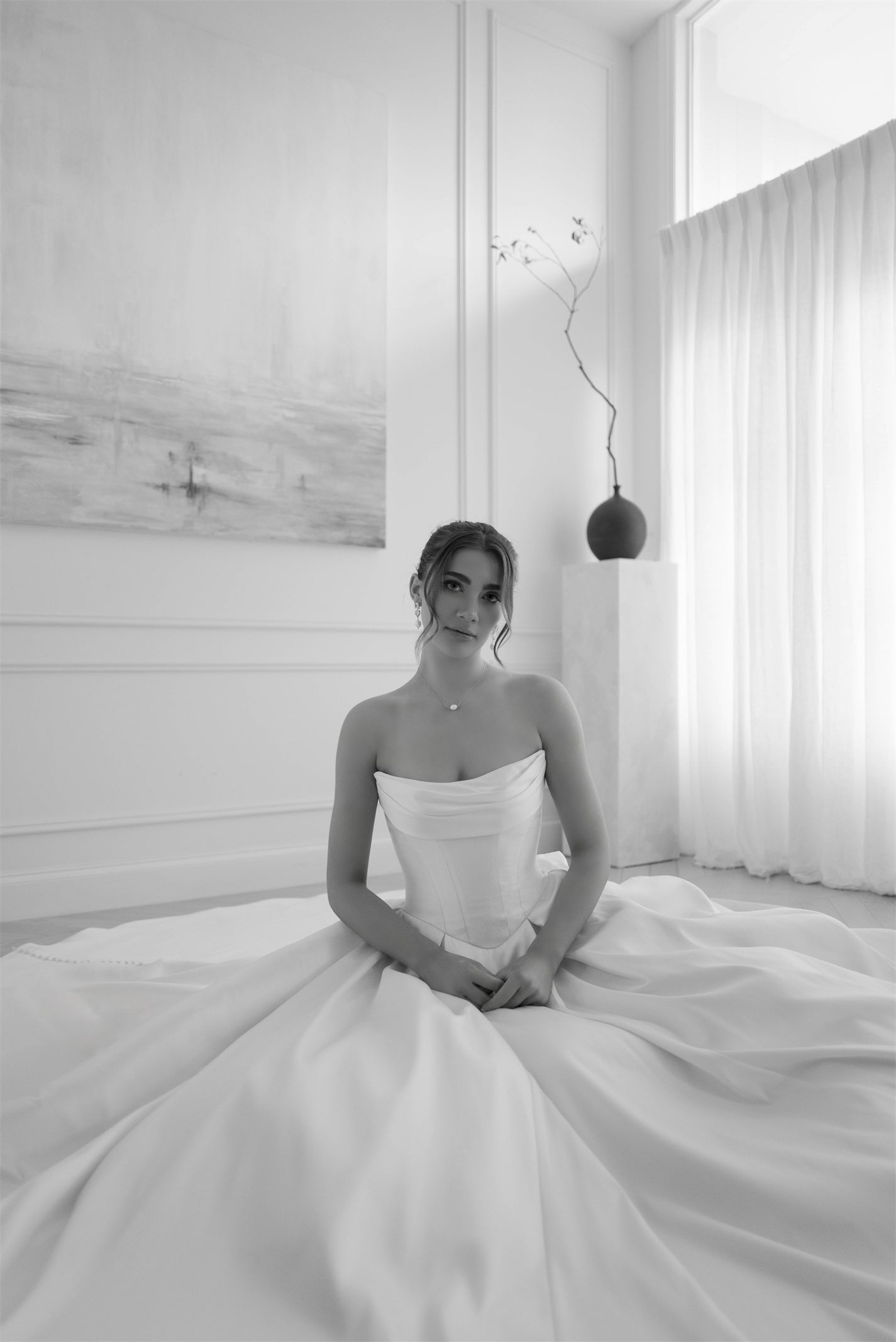 GINA gown - A-LINE Mikado bridal gown by Willow collection Miss Chloe 