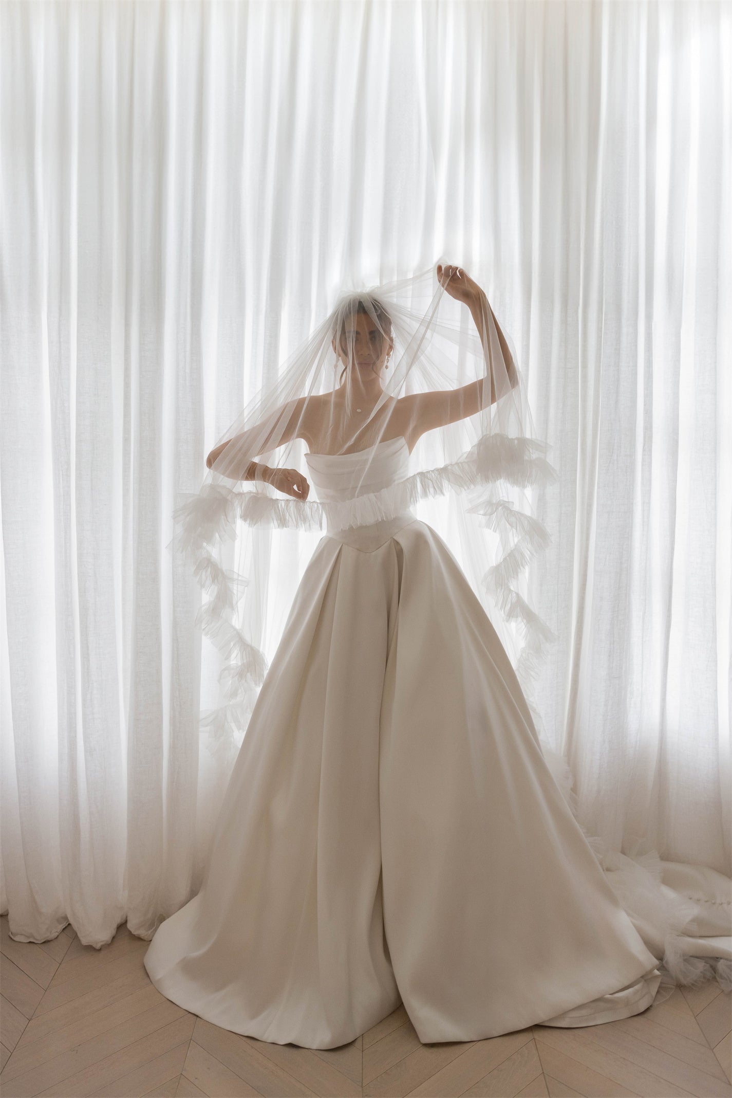 GINA gown - A-LINE Mikado bridal gown by Willow collection Miss Chloe 