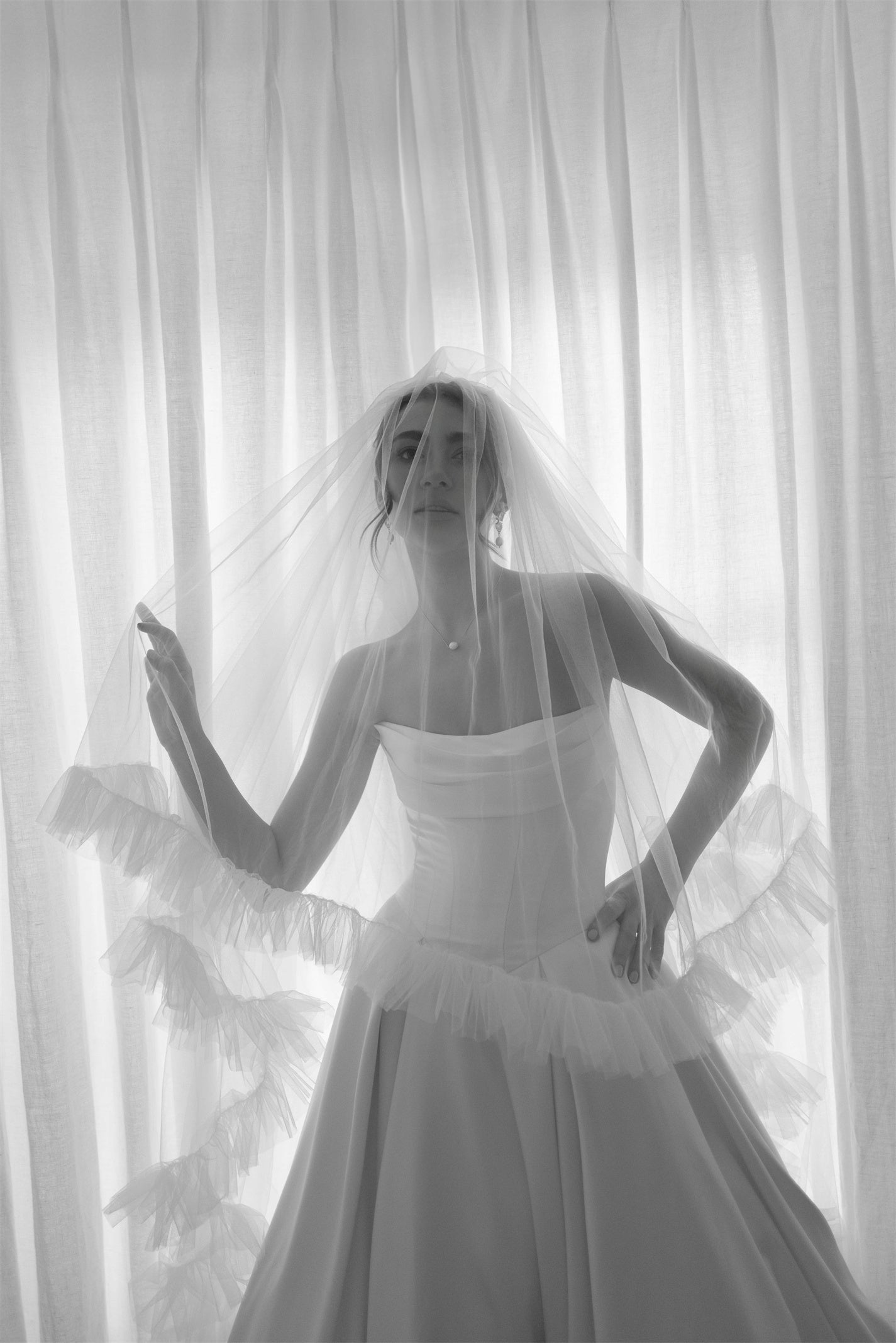GINA gown - A-LINE Mikado bridal gown by Willow collection Miss Chloe 