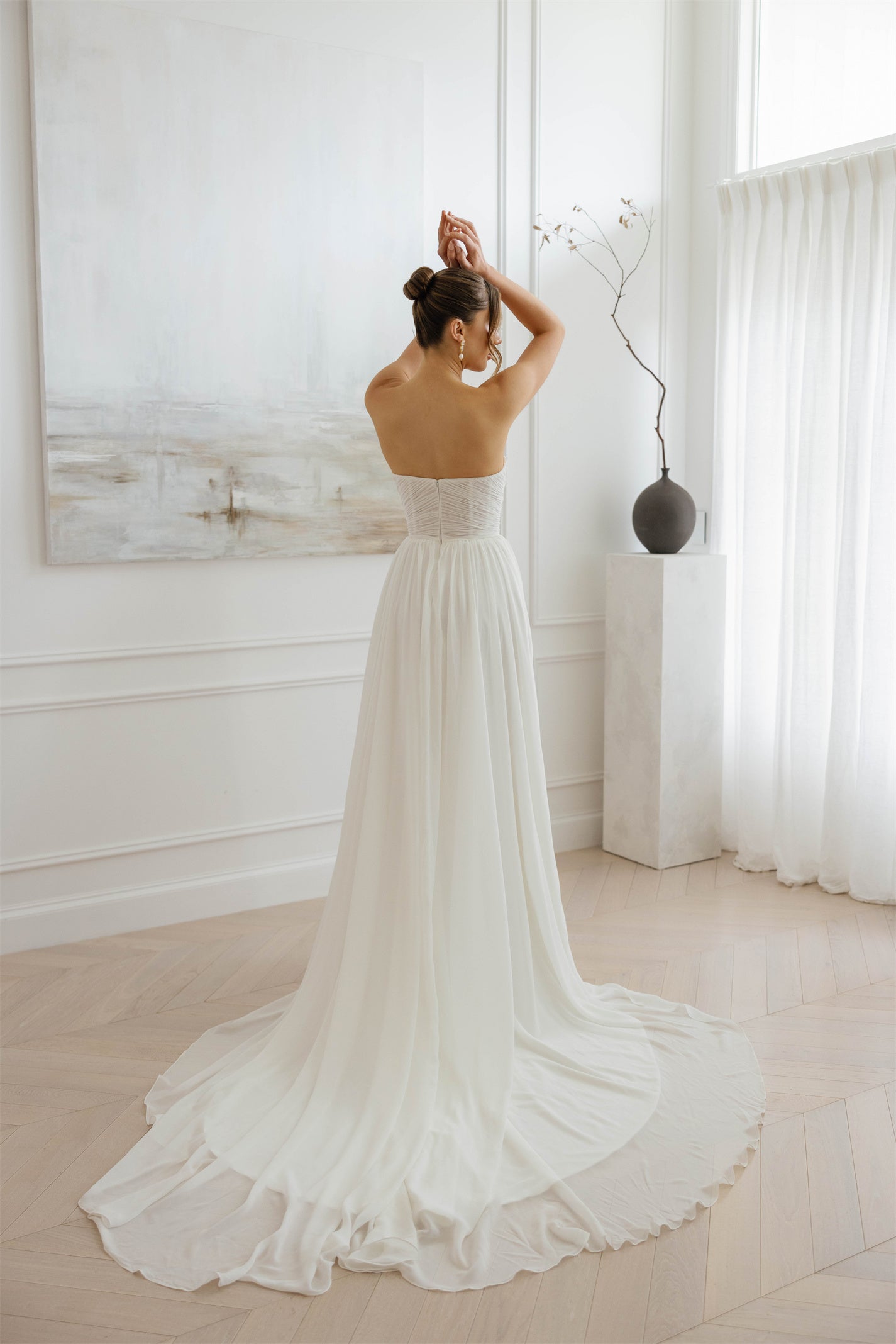 TONICA gown - chiffon A-LINE bridal gown by Willow collection Miss Chloe 
