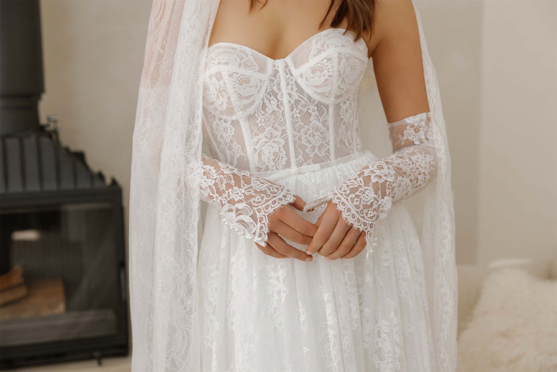 KATE gown - lace A-LINE bridal gown by Willow collection Miss Chloe 