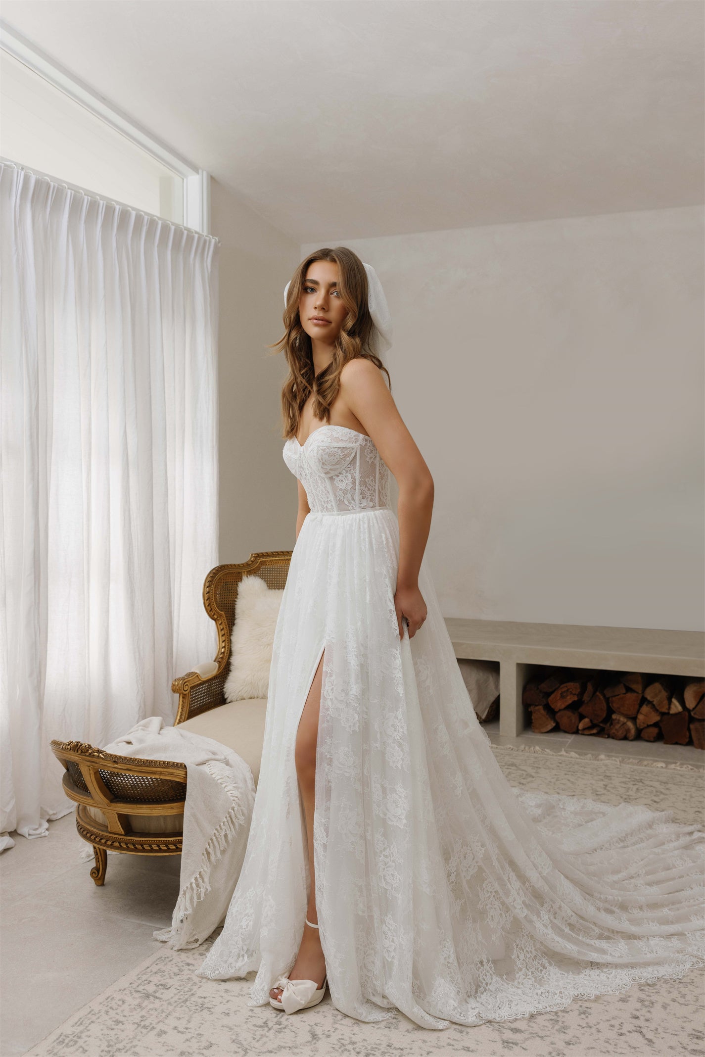 KATE gown - lace A-LINE bridal gown by Willow collection Miss Chloe 