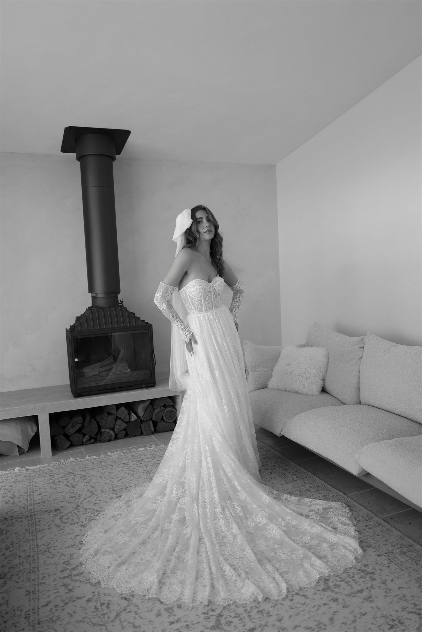 KATE gown - lace A-LINE bridal gown by Willow collection Miss Chloe 