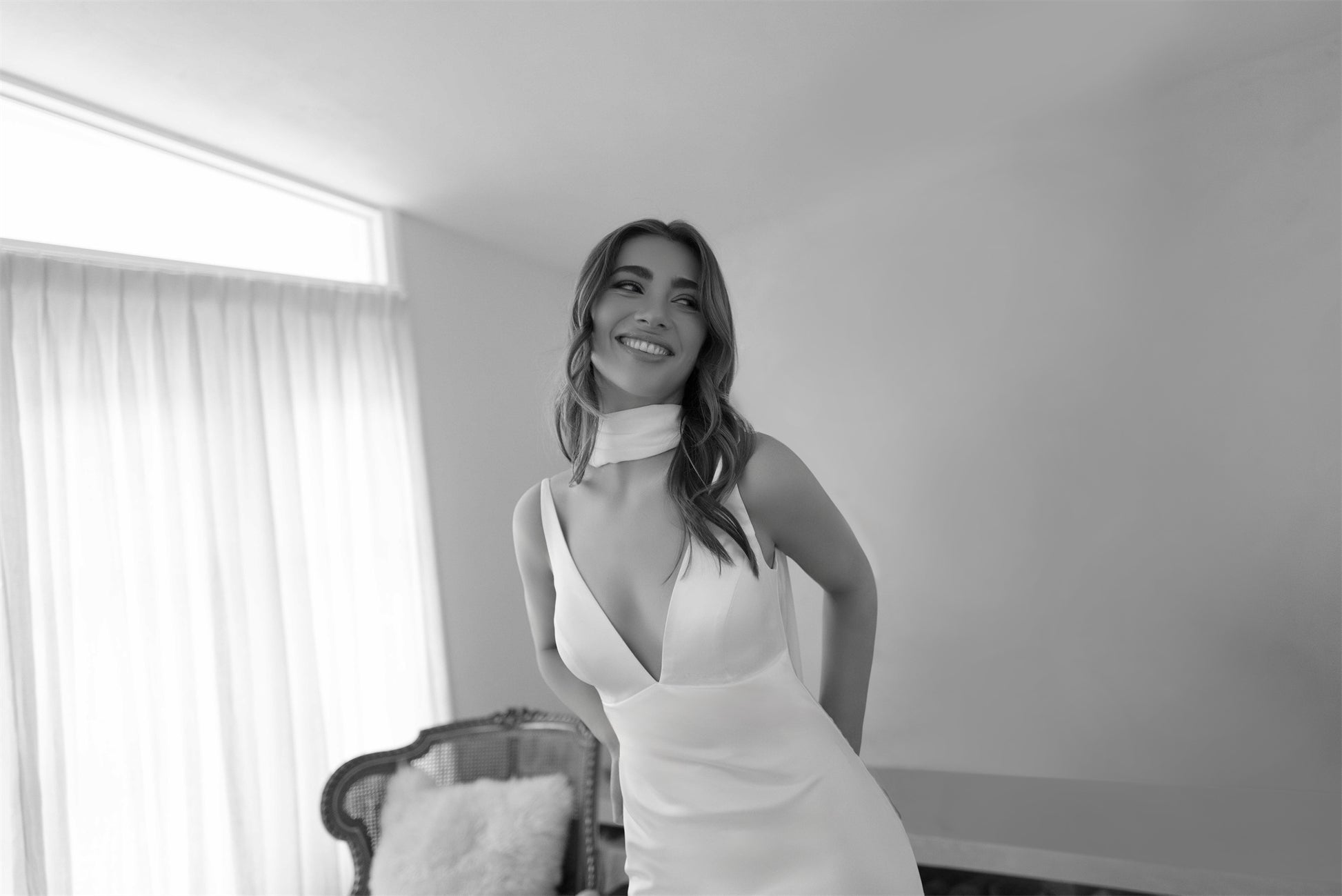 MIYA gown - FITTED satin bridal gown by Willow collection Miss Chloe 