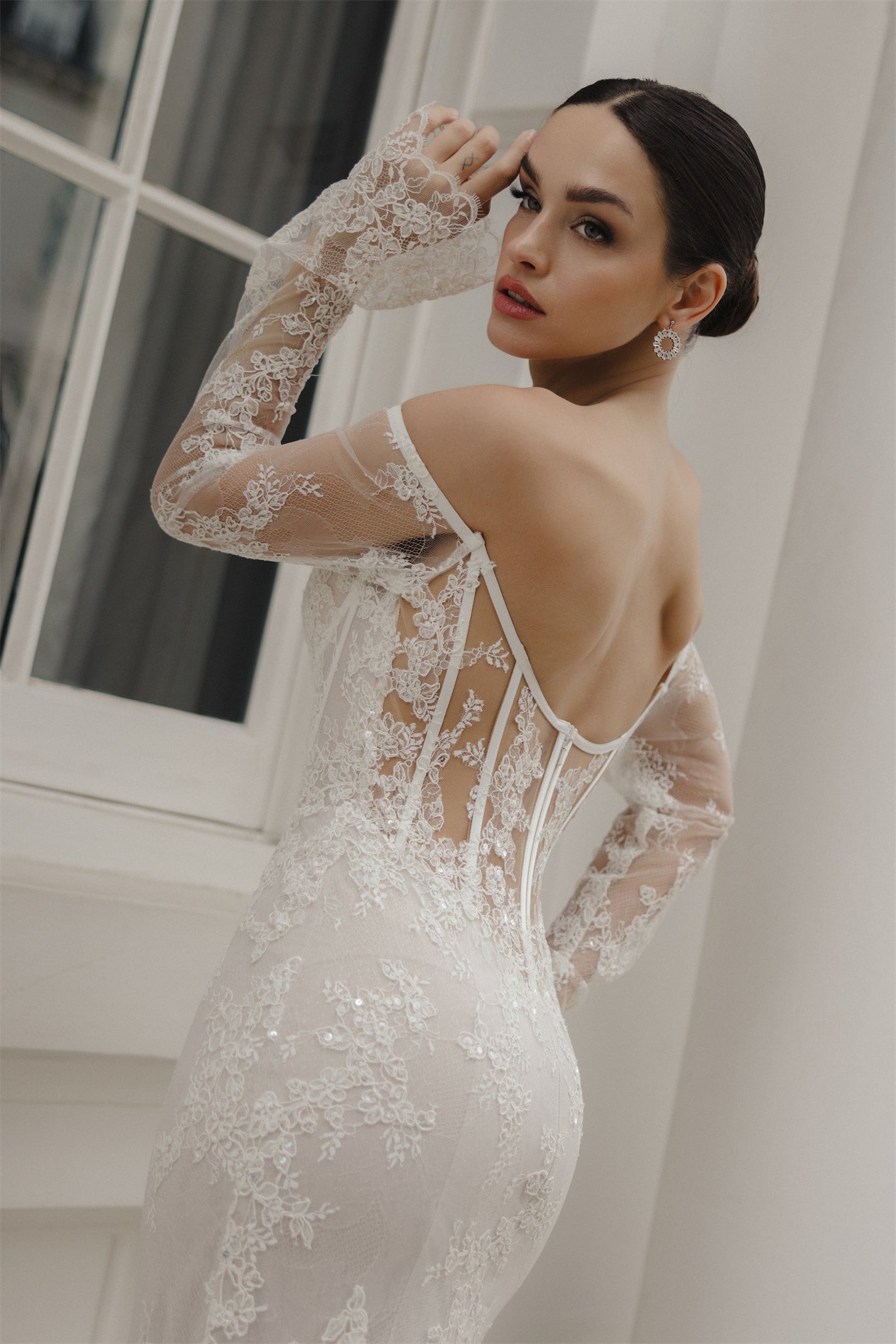 RIDGE Bridal gown - by Windsor collection Jessica Couture. Fitted Sweetheart neckline lace gown