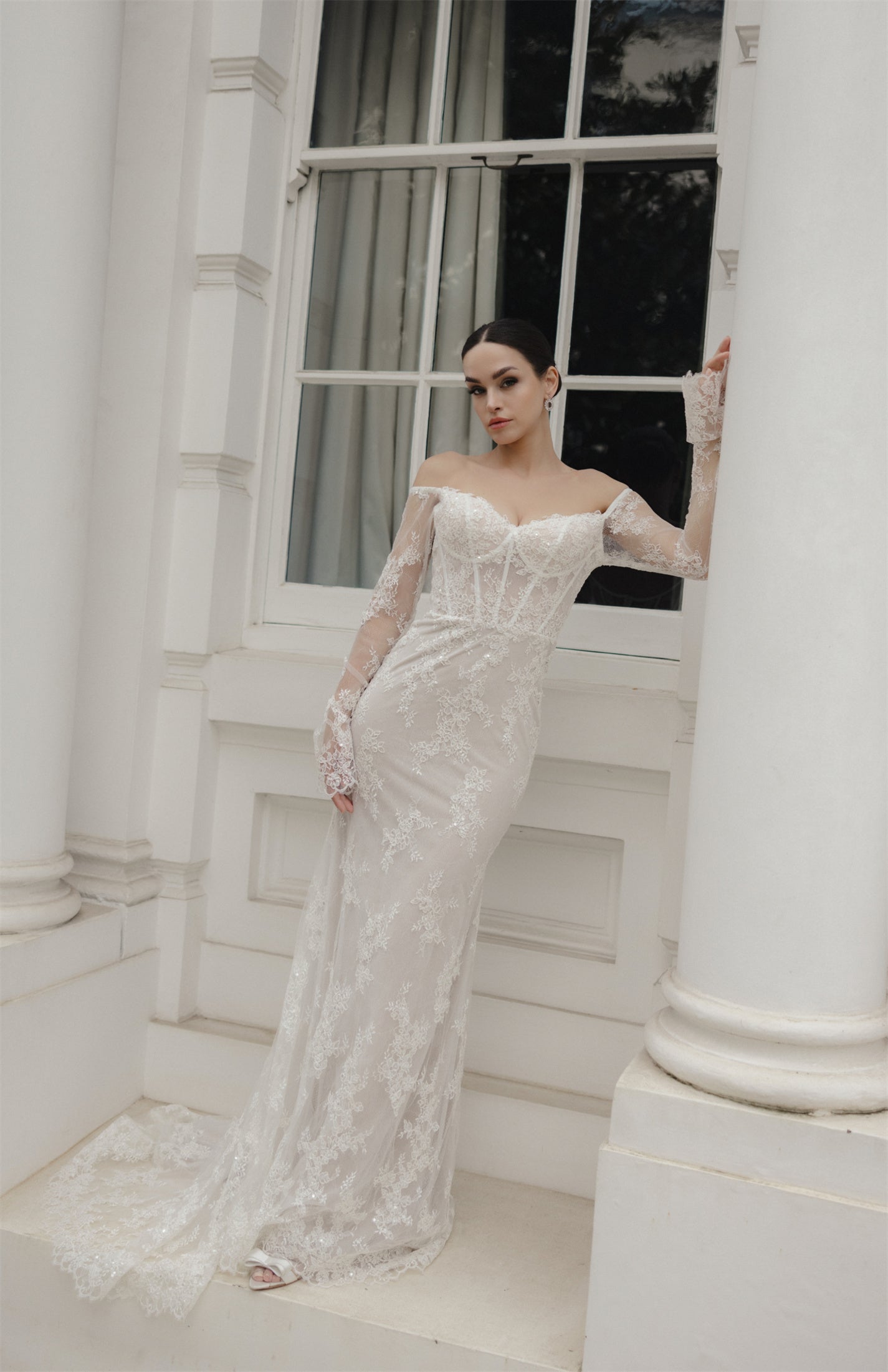 RIDGE Bridal gown - by Windsor collection Jessica Couture. Fitted Sweetheart neckline lace gown