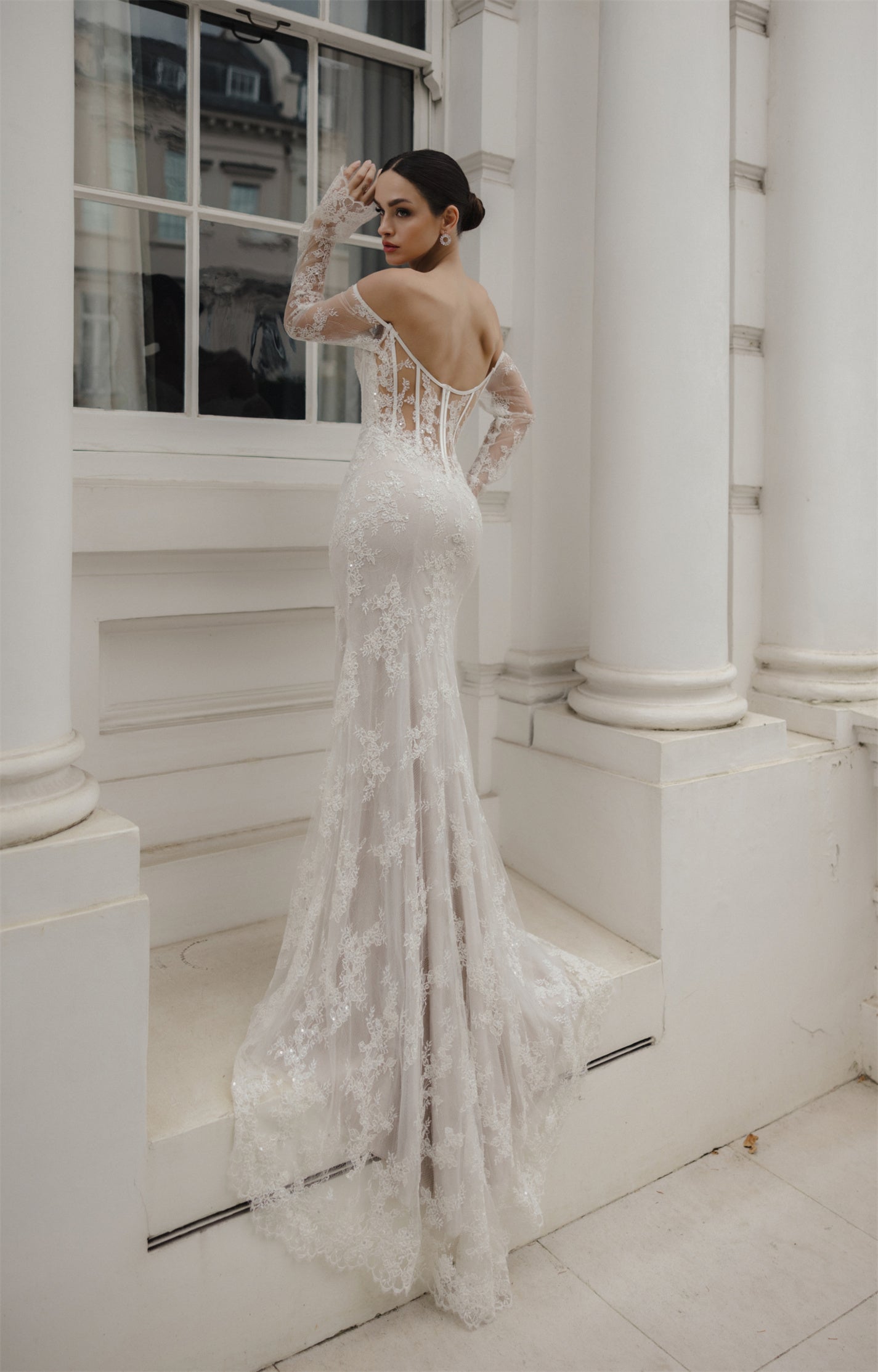 RIDGE Bridal gown - by Windsor collection Jessica Couture. Fitted Sweetheart neckline lace gown