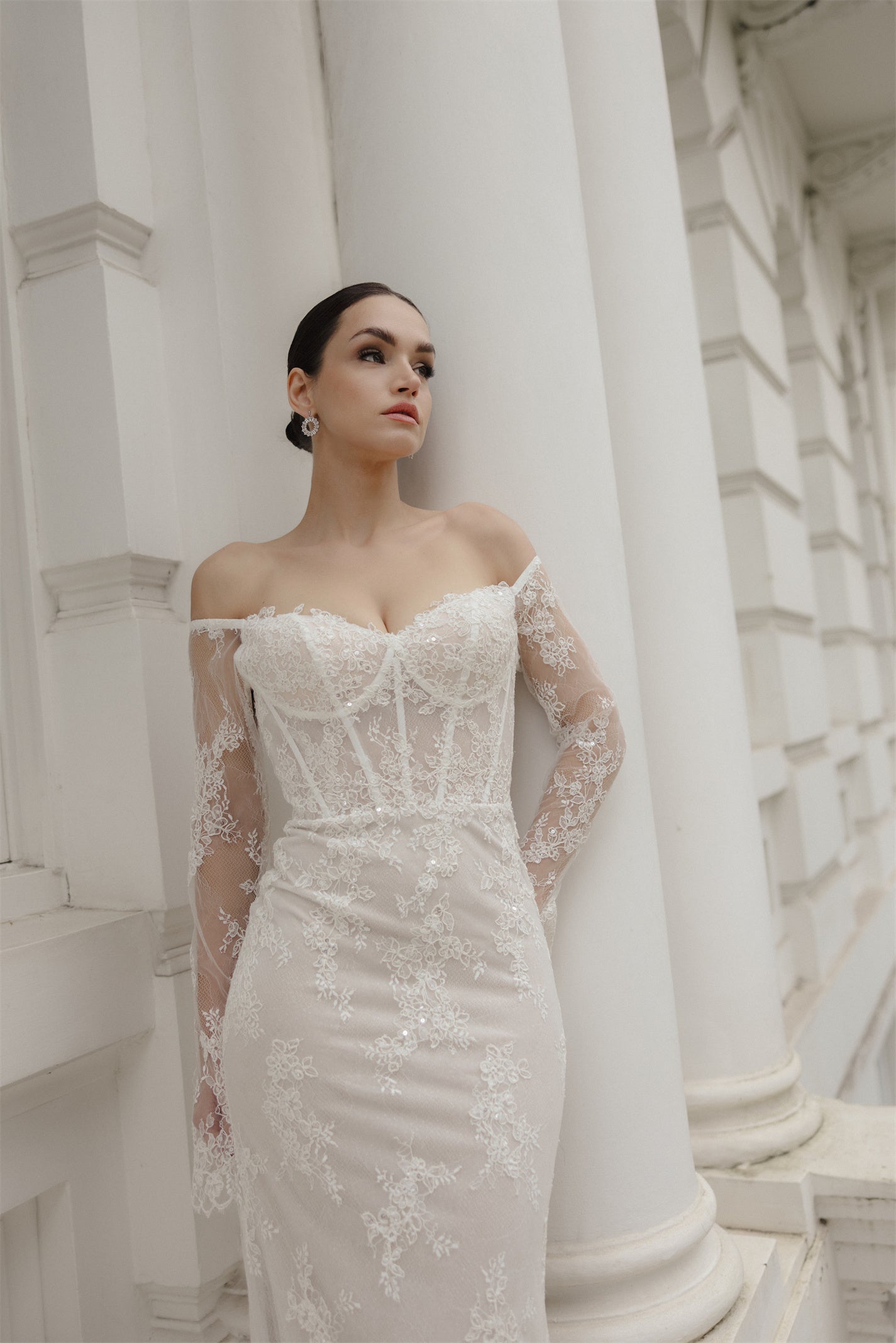 RIDGE Bridal gown - by Windsor collection Jessica Couture. Fitted Sweetheart neckline lace gown