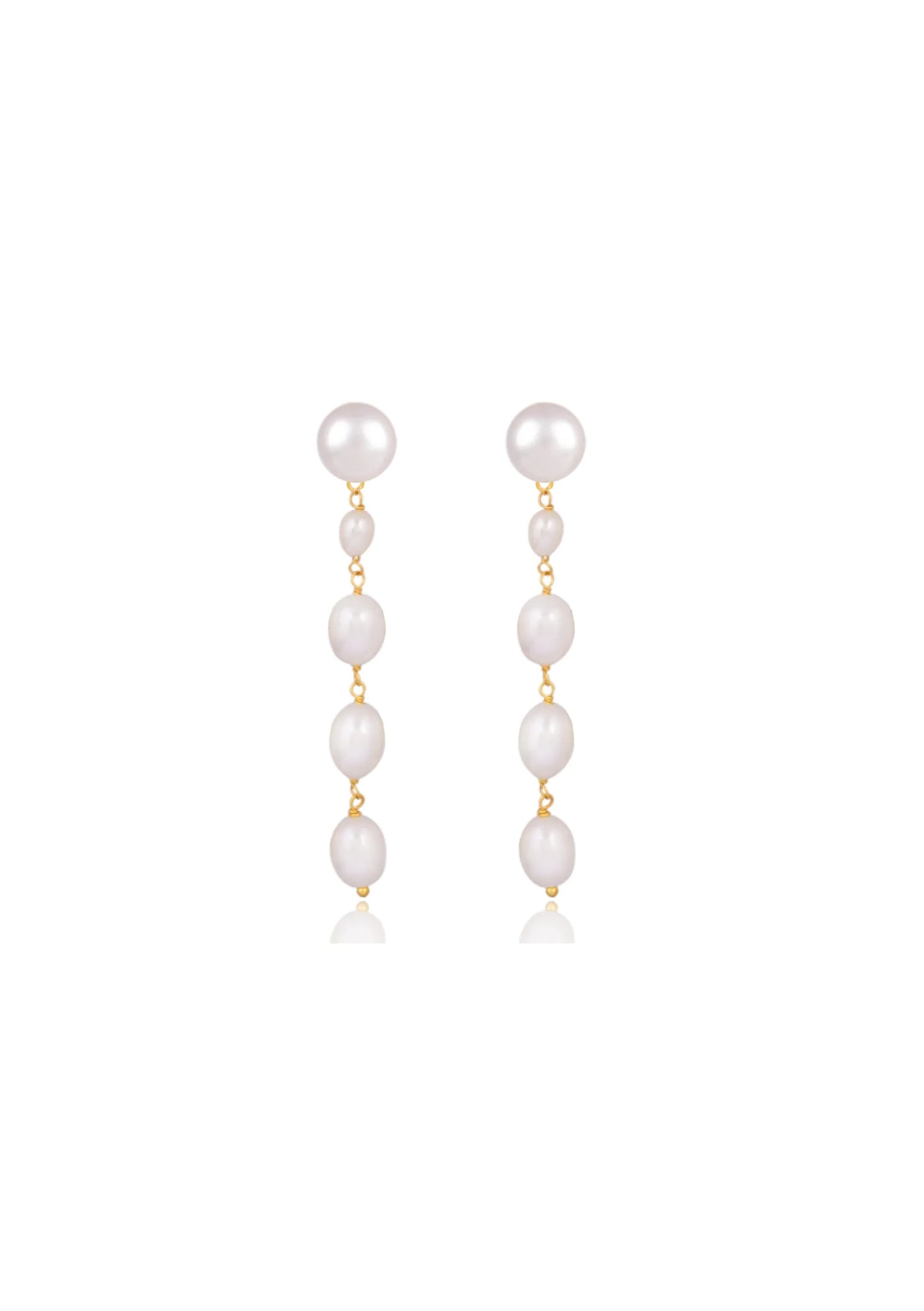 SUMMER PEARL DROP EARRINGS 18K GOLD