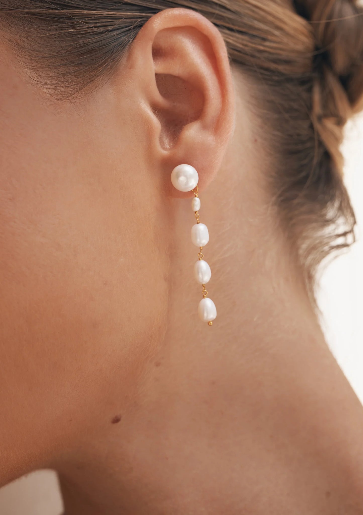 SUMMER PEARL DROP EARRINGS 18K GOLD