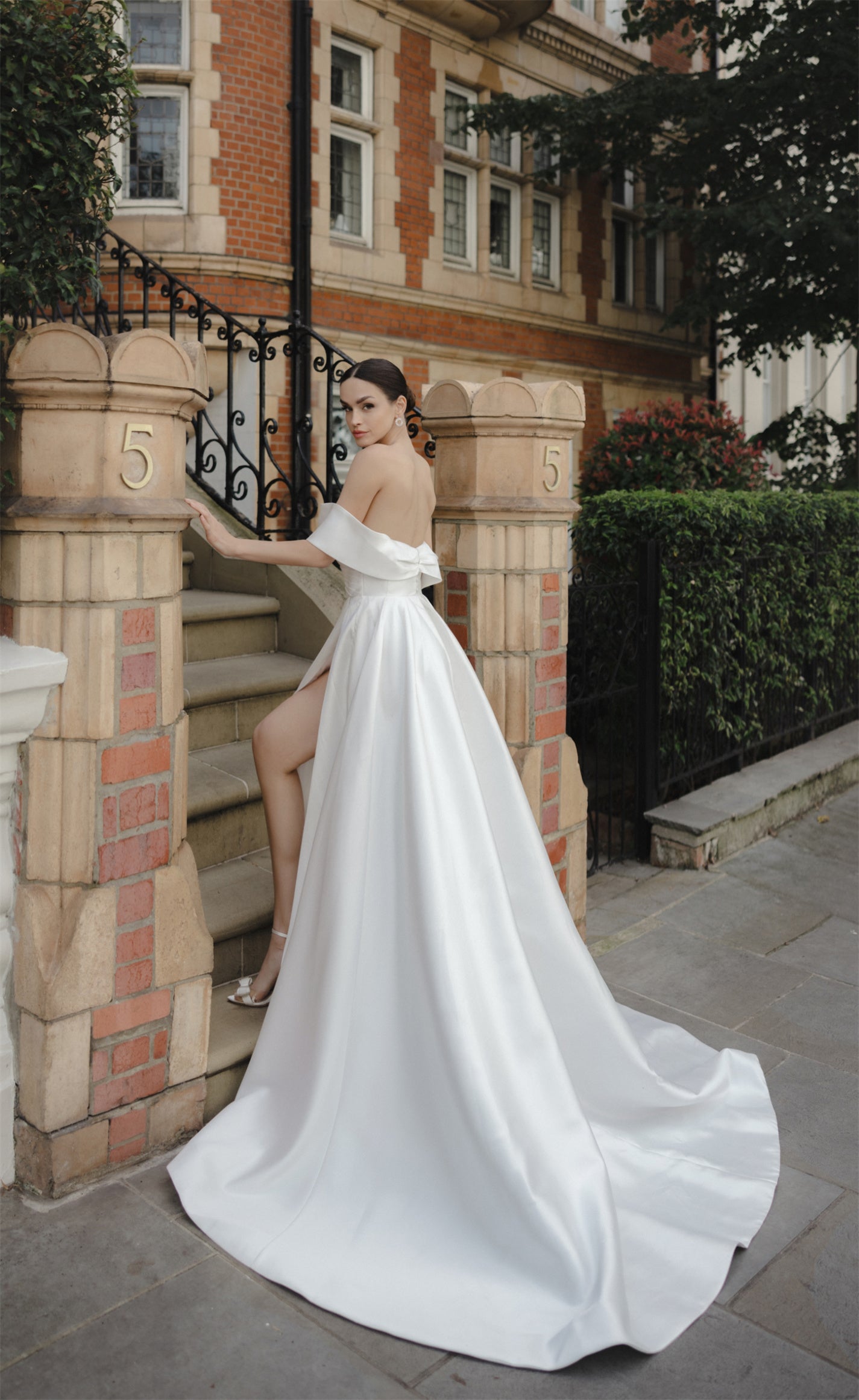 TYLA Bridal gown - by Windsor collection Jessica Couture. A-line Mikado gown with pleating 