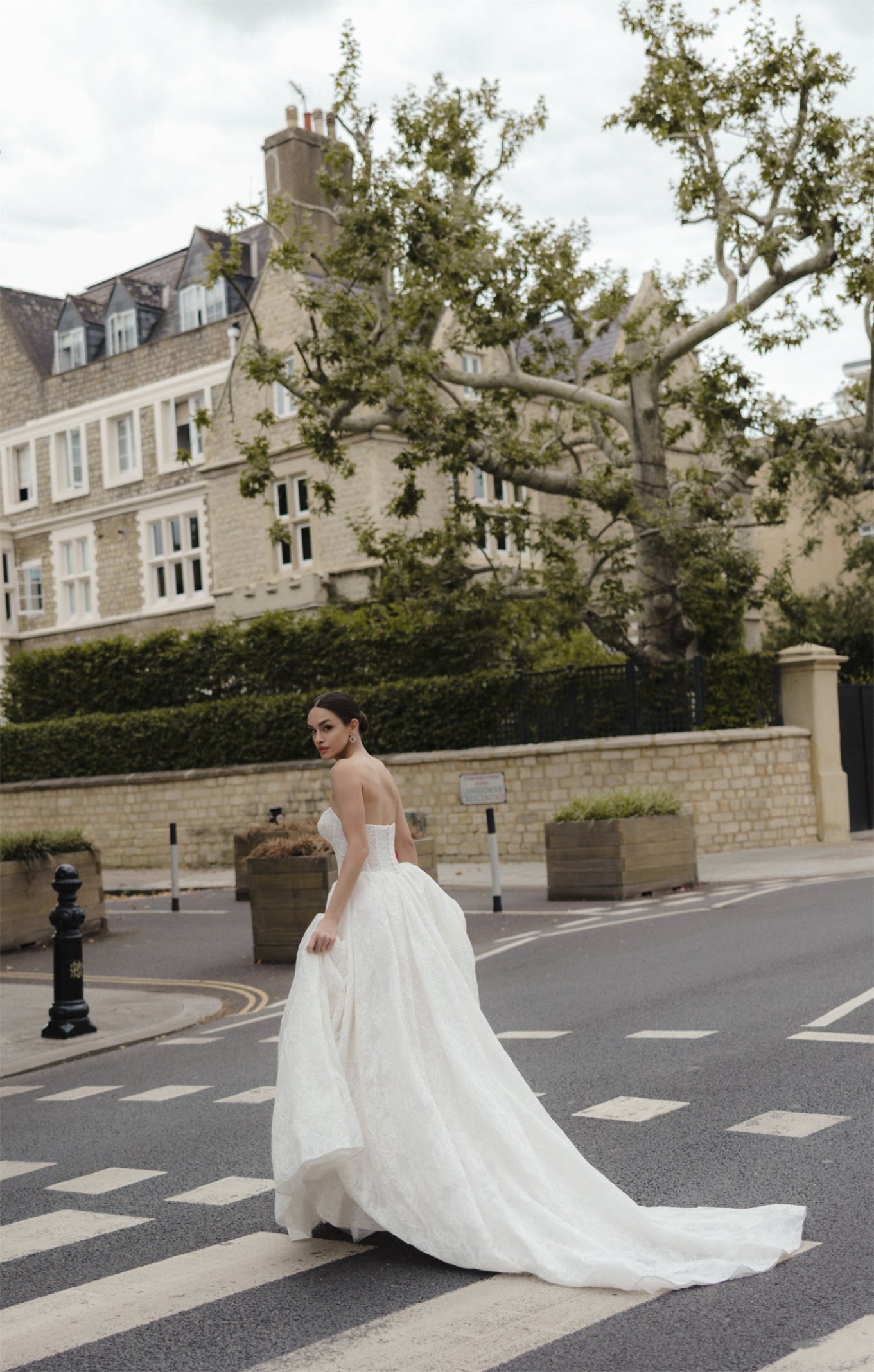 VIVIAN Bridal gown - by Windsor collection Jessica Couture. A-line Cat-eye neckline lace Princess ballgown style 