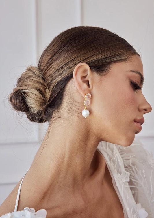 ARIEL EARRINGS 18CT GOLD BRIDAL