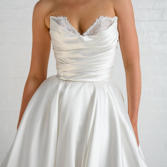 PARIS gown - Satin A-LINE bridal gown by Ever after collection Miss Chloe 