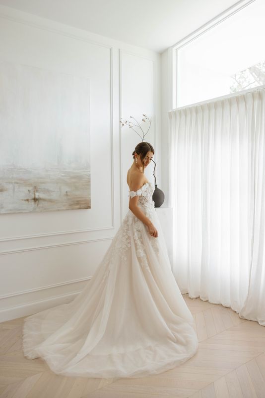 ARIA gown - floral A-LINE bridal gown by Willow collection Miss Chloe 