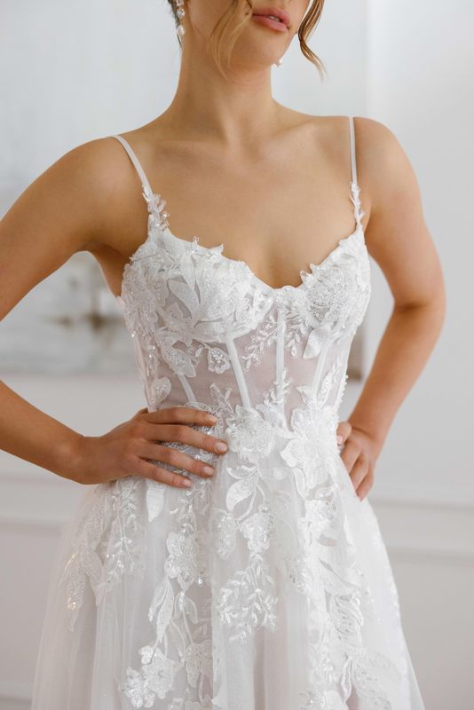 BROOKLYN gown - lace A-LINE bridal gown by Willow collection Miss Chloe 