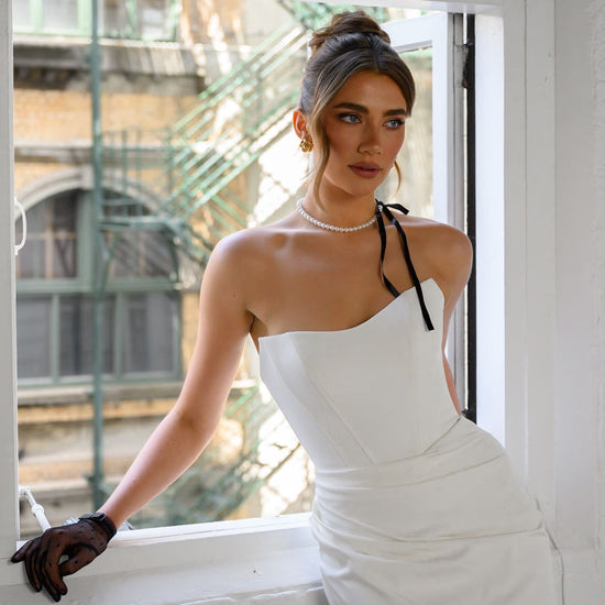 MADDI gown - FITTED minimal bridal gown by Ever after collection Miss Chloe 