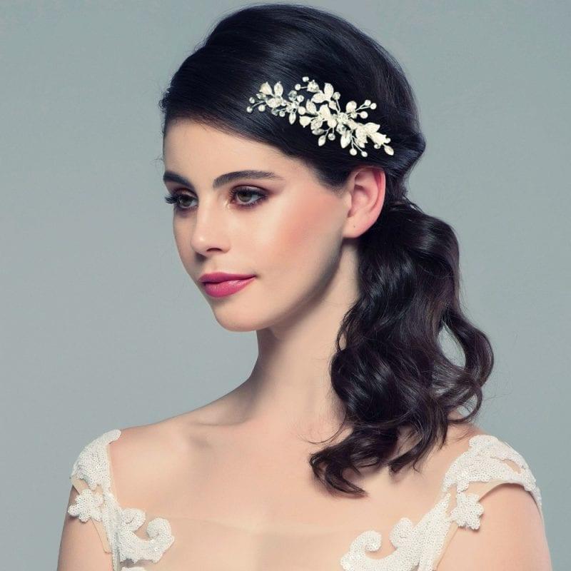 VINTAGE HEIRLOOM HEADPIECE SILVER - Jessica Couture  