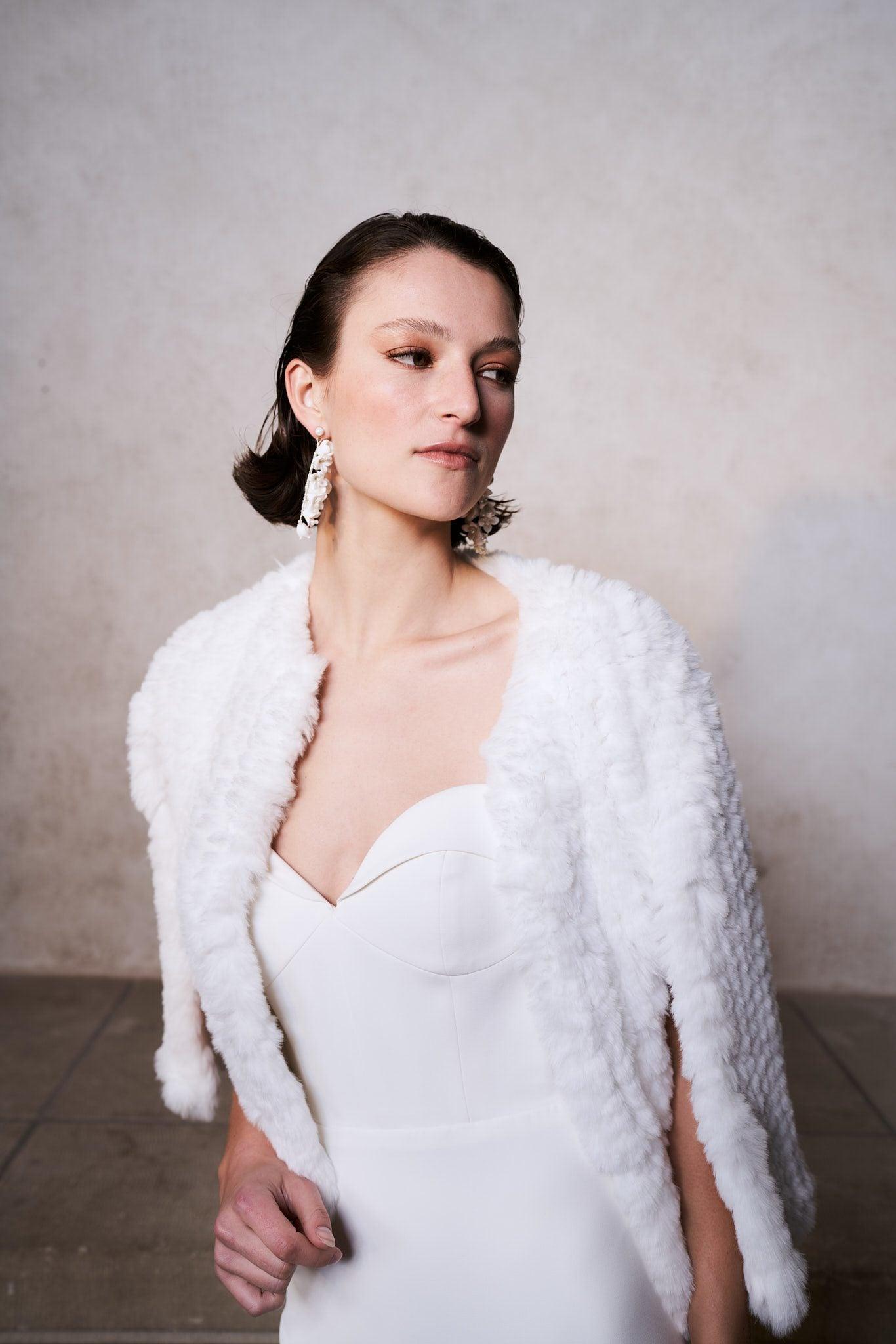 Ava Faux Cape - Snow - Jessica Couture  