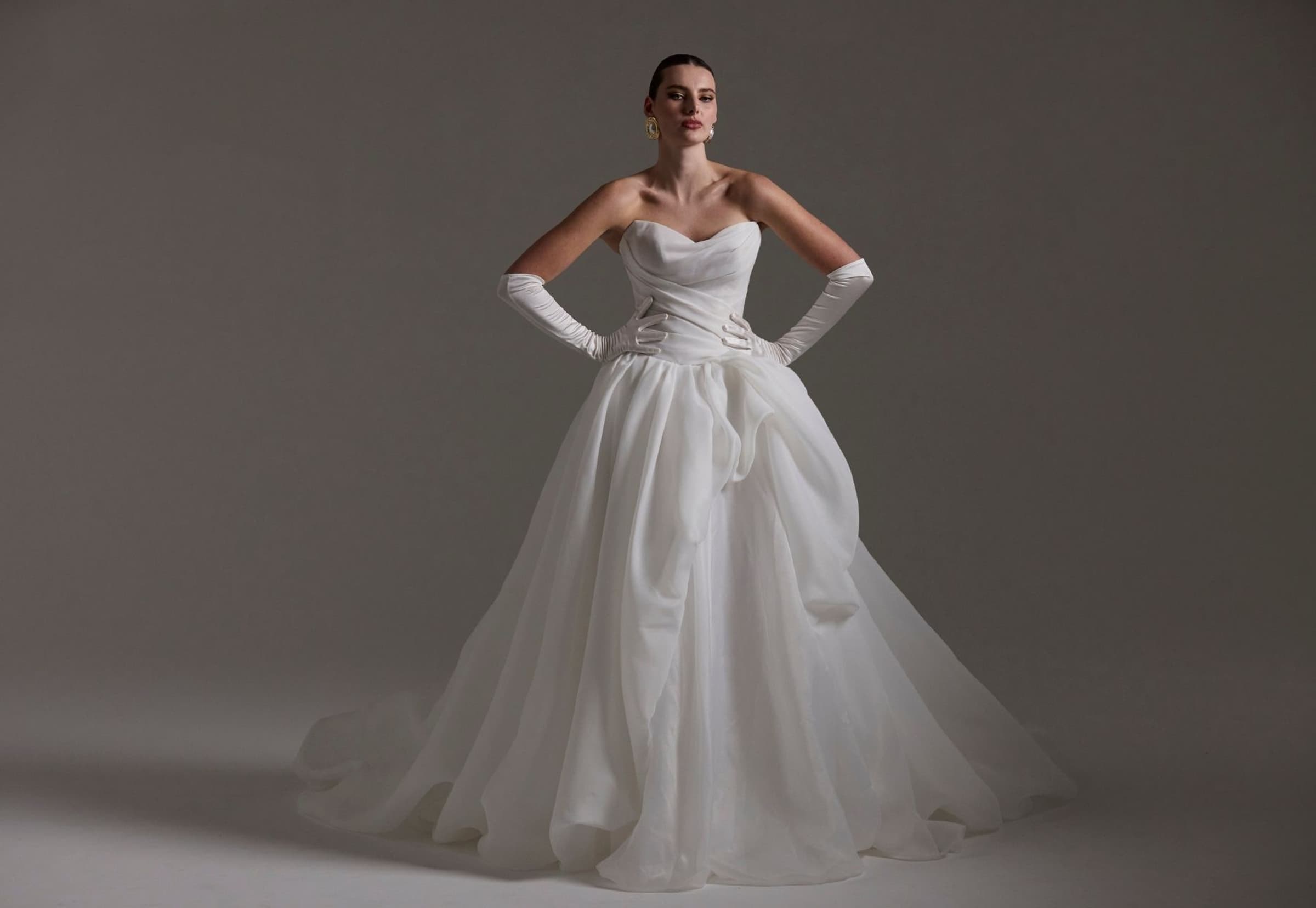 A Jessica Couture bride in the studio